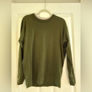 J. Crew Olive Green Crewneck Sweater